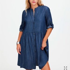 Madewell Denim Button-Front Mini Shirtdress
